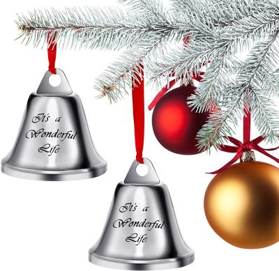 China Could Fit Christmas Angel Bell Ornaments With 4 Red Ribbon Christmas Cigar Bells Hanging Christmas Tree Bell Ornament for sale