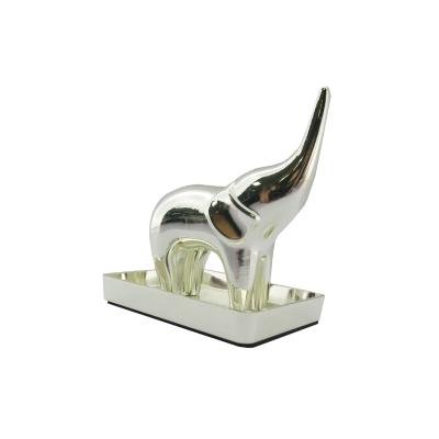 China Home/Bar/Wholesale High Quality Silver Metal Jewelry Holder Tray Animal Style Elephant Ring Wedding Jewelry for sale