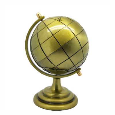 China World Home Decor Metal Crafts Tellurion Metal Model Antique Bronze Rotating Globe 3D Miniatures for sale