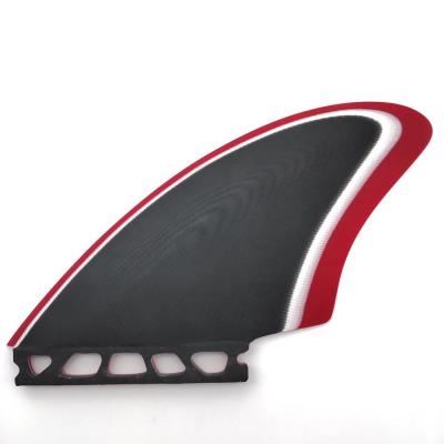 China Watersports area split keel quadruple fins future keel twin fiberglass fin two color layer twins valan fin for sale