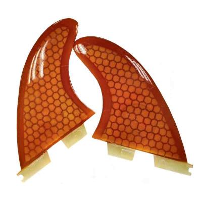 China Twin color honeycomb longbaord fins honeycomb surf fins customized by water sports area when surfing for sale