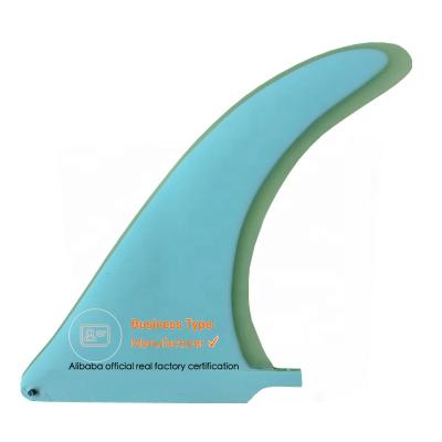 China Hot Selling Water Sports Area Fin Fiberglass Racing Fin CNC Translucent G10 Single Fin With Screw for sale