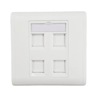 Κίνα Network Cabling System Network Faceplate 1 2 4 Type RJ45 Wall Plate 86x86 Port 86 Two Hole Faceplate προς πώληση