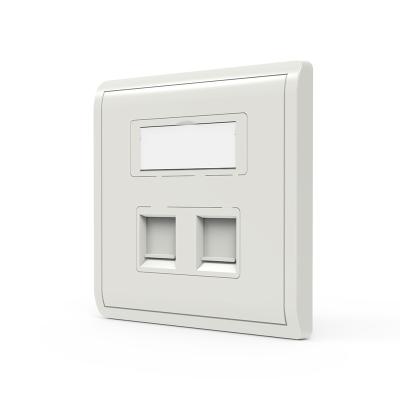 Китай Network Cabling System Network Faceplate 1 2 4 Type RJ45 Wall Plate 86x86 rj45 Port 86 Two Hole Faceplate продается