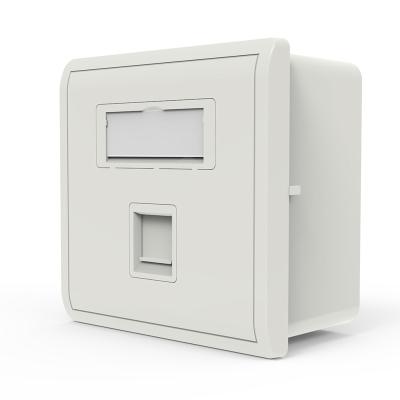 中国 Network Wiring System Network Faceplate 1 2 4 RJ45 Wall Plate 86x86 Faceplate Two Port 86 Port Adpater Type 販売のため