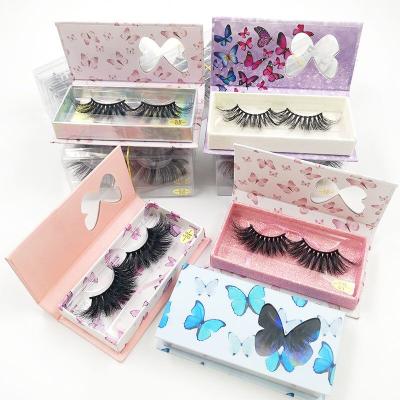 China Wholesale Natural Soft Private Label 3d Fake Blooming Eyelashes Marble Lashes Custom Box One Dollar Lashes Seller 25mm for sale