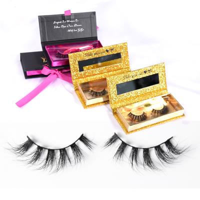 China Lashes3d Hand Made Soft Natural Mink Wholesale Vendor Silk Eyelashes Mink Fur Eyelash With Customized Luxury Packaging Boxes for sale