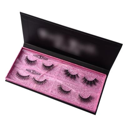 China 100% Natural Soft Wholesale Lashes Cruelty Free Sample Lint Book Brand Logo 25mm Mink 3d Mink Lashes Lint Free False Lashes for sale