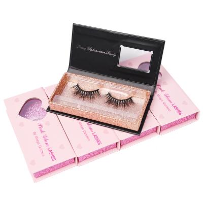 China Wholesale 100% Real Natural Soft Mink Lashes Eye Lashes Book Custom False Eyelash Packaging Box for sale