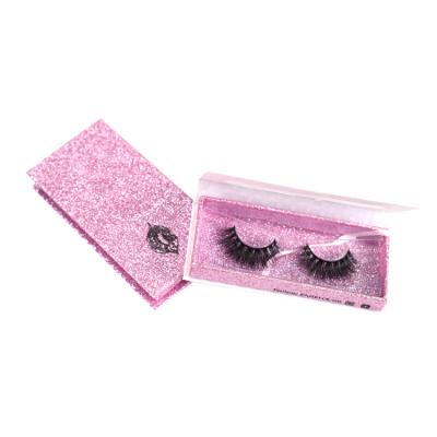 China Private Label Natural Soft High Quality Lashes Luxury Glitter Mink Custom Eyelash Packaging Pink Eyelash Box for sale