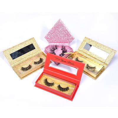 China Natural soft fluffy private label false 3d mink eyelashes sellers Korean silk false eyelashes package box custom for sale