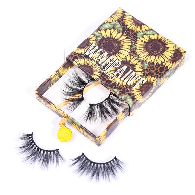 China 19mm New York private label crisscross 3d natural soft white mink faux silk eyelashes with packing for sale