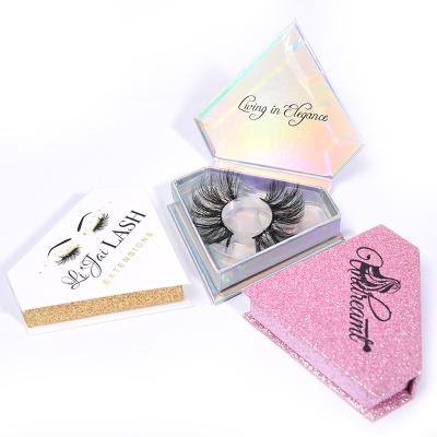 China Private label half mink natrual tapered false eyelashes natural soft blooming dropshipping case for sale