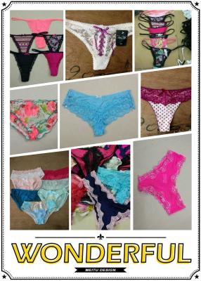 Chine hot selling cheap assorted women sexy lace underwear ladies lingerie mature T-back Summer panties stock à vendre