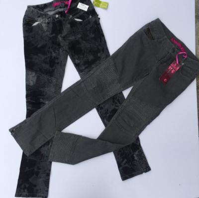 Chine American in stock women's clothes Brand lady's skinny jeans Slim fitting pant stocks for sell ,2designs, full size à vendre