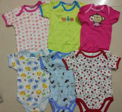 Chine kids mixed in stock assorted short sleeve baby boxer boy girl cotton summer onesie Singapore cheap rompers à vendre