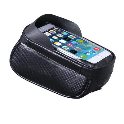 China Frame Front Phone Case Rainproof Touch Screen Bicycle Bag Road Bike Phone Travel Waterproof Recycling Bag for sale