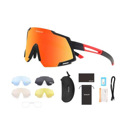 China Fashion Uv400 5 Glass Men Women Detachable Outdoor Windproof Sports Amazon Snow Skiing Mountaineering Fishing Glass Recycling Set for sale