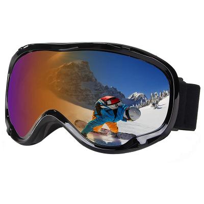 China Fashion / Retro / Vintage Liquid Crystal Custom Black Ski Goggles Silicone Goggles Frame Custom Ski for sale