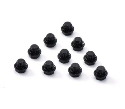 China 17mm Hex Aluminum Alloy Decorative Nails Electrophoresis Black Hub Screws for Vehicle for sale