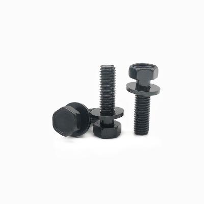 China Grado 10.9 Acero de carbono de alta resistencia Hexágono externo de tornillo combinado Acero de carbono Hexágono de cabeza de perno en venta