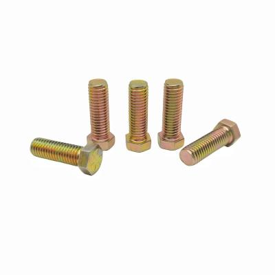 중국 Processing Custom-Made Environment-Friendly Colored Zinc External Hexagon Bolt Galvanized Full-Threaded Hexagon Head Screws 판매용