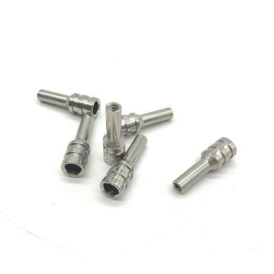 中国 金めっきされたCNC Lathe Machining部、316 Stainless Steel Shaft 6x31.6mm 販売のため