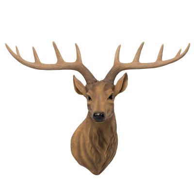 China Europe Artificial Male Antler Deer Head Resin Wall Sculpture for sale