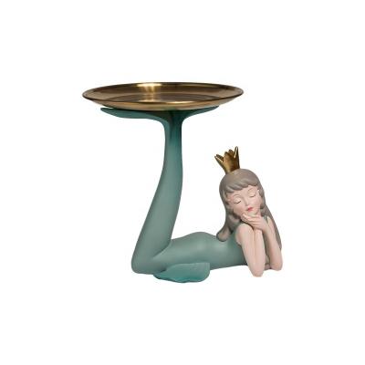 China Europe mermaid tray ornament fruit bowl ornament fruit bowl room living room entrance porch table key storage creative model items beautiful for sale