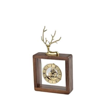 China European luxury antique desk Art Clock unique style antique desk metal for sale