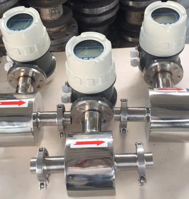 China DTI-E3000 Magnetic Electromagnetic Flowmeter DN40 Sanitary Milk Beer Maintained Flow Meter for sale