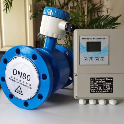 China 2021 New Design High Accuracy Magnetic Flow Meter Converter 4-20mA Rs485 Remote Transmitter DTI-EF82S for sale