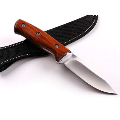 China 2022 Easy Carry Camp Knife Rugged Camping Knife D2 Fashionable Genuine Leather Case for sale