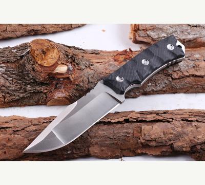 China Easy Carry High Quality D2 Blade Knife Hunting Survival Steel Fixed Knife With G10 Handle And Kydex Sheath for sale