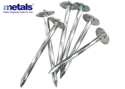 China Galvanized Steel Roofing Nails With Umbrella Head For Attaching Roofing Materials for sale