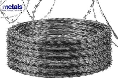 China Razor Wire Galvanized Barbed Wire Razor Ribbon Barbed Wire,Razor Wire For Wire Fencing,98 Feet Per Roll for sale