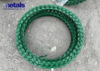 Cina Concertina Razor Wire rivestito in Pvc verde 450 mm Circolo esterno per recinzione di sicurezza in vendita