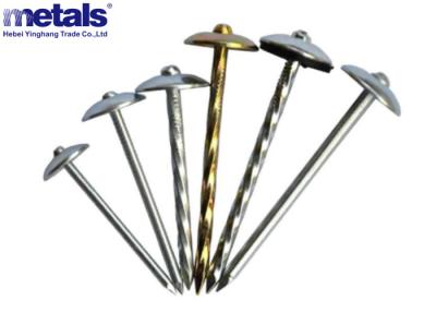 Chine 2.5 Inch X 9G Electro Galvanized Roofing Nails/Calamine Nail/ Umbrella Head With Rubber Washer 25kg Carton à vendre