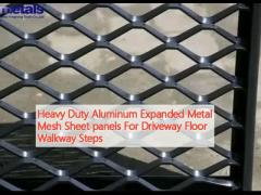 Heavy Duty Aluminum Expanded Metal Mesh Sheet panels For Driveway Floor Walkway Steps