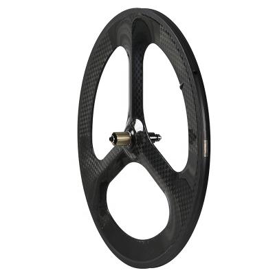 China Road Bikes 20 Inch 3 Spokes Carbon Wheel Bicycle BMX Wheels 451 Tri Spoke Wheels Three Spokes Bike Wheelset for sale