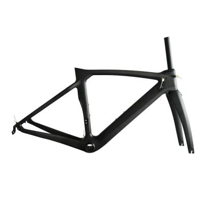 China Road Bikes Carbon Fiber Road T1000 Disc Brake Carbon Fiber Track Bicycle Frame Pneumatic Bicycle Frame for sale