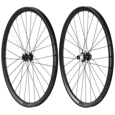 China Mountain Bikes Carbon Fiber Mountain Bike Wheelset XC Asymmetric 36mm Width 29 Inch MTB Carbon Fiber Wheelset for sale