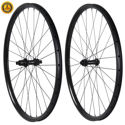 China 29er mountain bikes 33mm carbon fiber mountain bike wheel wide tubeless wheel with hub DT180 carbon fiber bike wheel for sale