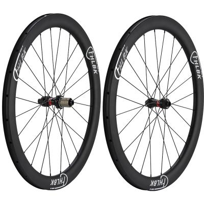 China Road Bikes Customized Wheel Bicycle Set 35/38/50 Mm , 700C Road Carbon Fiber Bike Wheel for sale