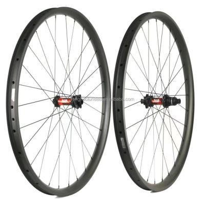 China Road Bikes Customized Carbon Fiber Bicycle Wheel Assembly , Offroad Carbon Wheel With Hub DT240 Carbon Fiber Bicycle Wheel for sale