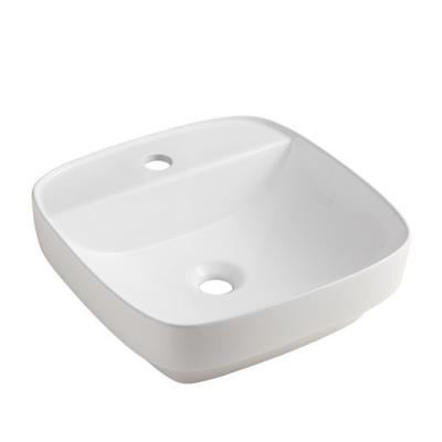 China YY8025 Bathroom High Quality White Table Top Sink Ceramic Hand Basin for sale