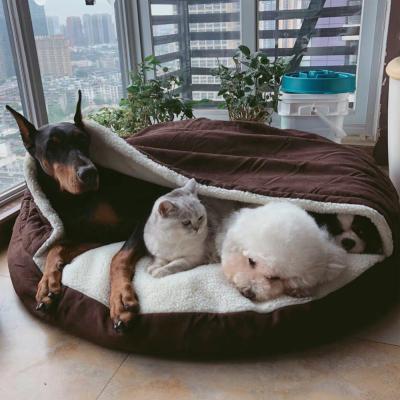 China Amazon Selling Manufacturer Okayseason Cat Pet Bed Calming Pet Bed 2021 Viable Hot For Dogs Comfortable Cave Dog Bed for sale