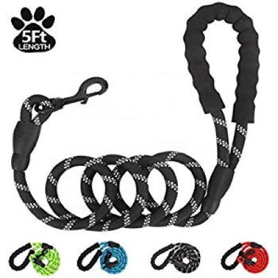 China Durable Comfortable Padded Thoughtful Handle Pet Lead 5 Ft Nylon Dog Lead Leash Rope Dog Collar Dog Rope for sale