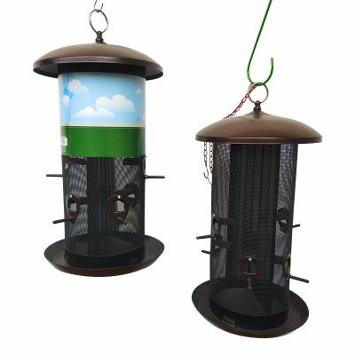 China 2021 Wholesale Wild Window Feeder Sustainable Outdoor House Hanging Giant Combo Metal Bird Outdoor Feeder For Birds for sale