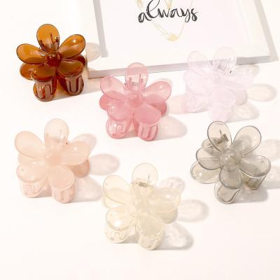 China 2021 10*5cm Fashionable Medium Daisy Hair Clip Wholesale Flower Plastic Hair Claw INS Hair Accessories Hot Sale for sale